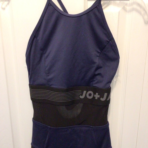 NWOT Jo + Jax Blue/Black Fame Colorblock Sleeveless 1pc Dance Unitard Size MA - Picture 4 of 11